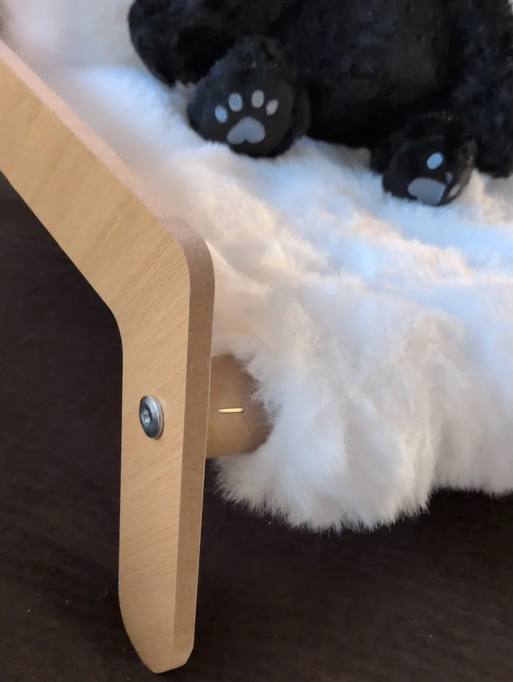 IKEA LURVIG Cat Bed Hammock Wood & Gothic Black Cat Devon Rex Plush Set NWT📝